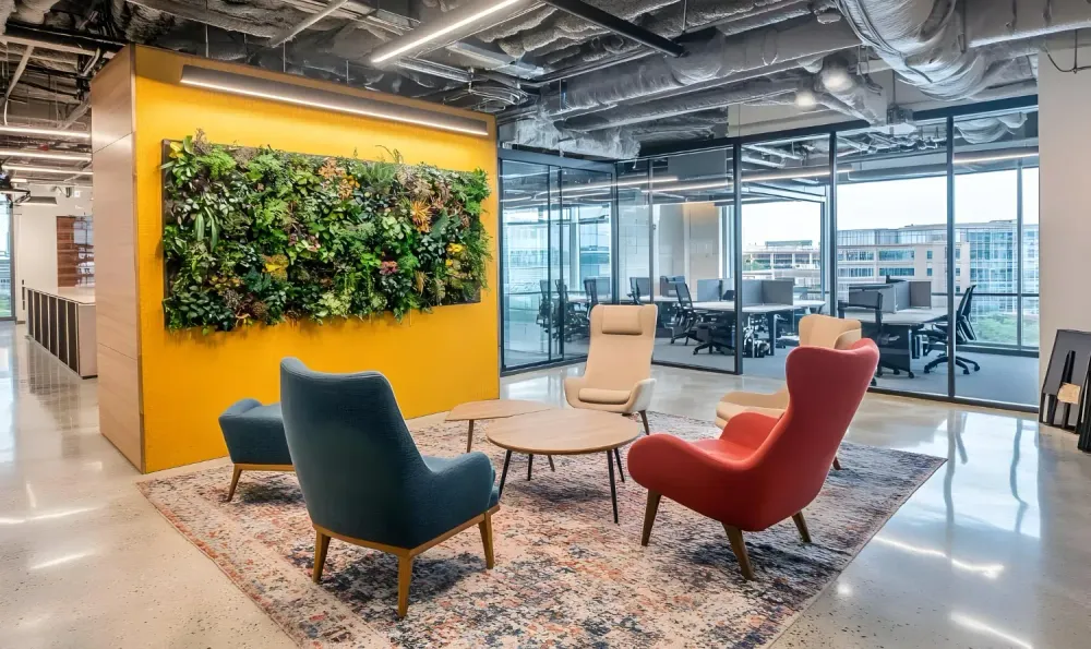 Biophilic office wall