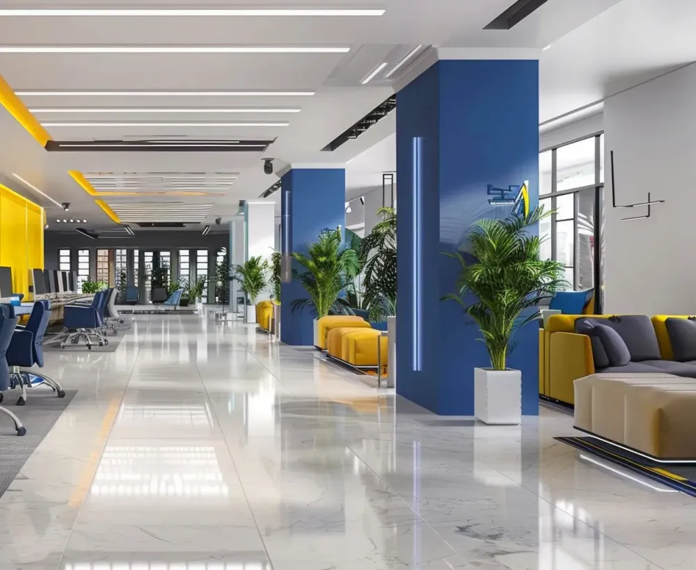 Modern Office Greenery Transformation